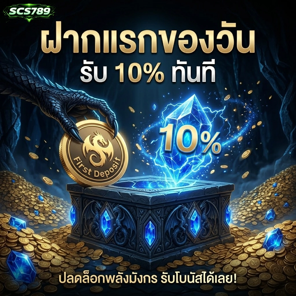 scs789 ฝากแรกของวัน รับ 10% ทันที